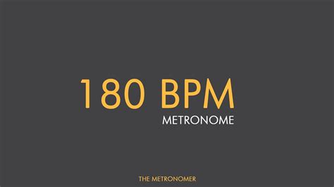 180 Bpm Metronome Youtube