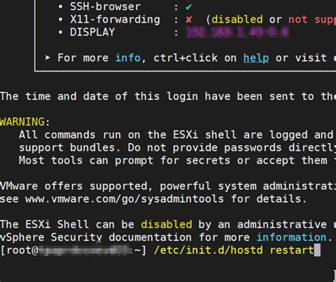 Restart Esxi Host Management Agents On 65 Via Ssh That Vmware Dude