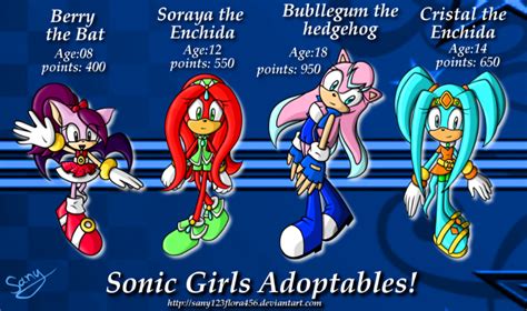 Sonic Girls Adoptables Closed By Xxsunny Bluexx On Deviantart
