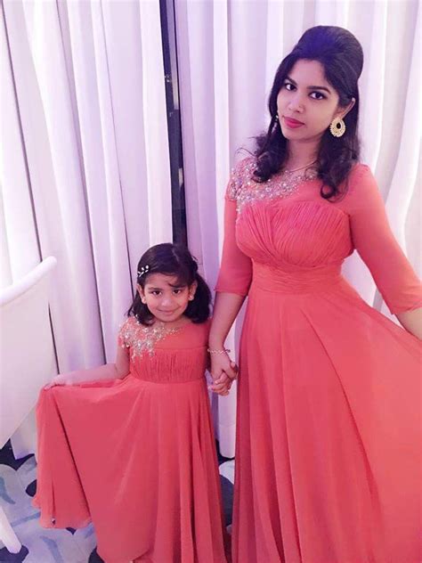 Yes, the mom and daughter matching dresses have completely taken over the fashion market. Pin by Haritha Akhi on Little princess attire | Mom and ...