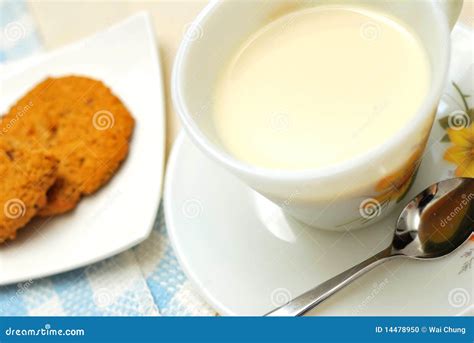 Breakfast Beverage With Cookies Stock Photo Image Of Afternoon Color