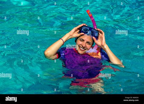 Snorkeling Ambergris Caye Belize Stock Photo Alamy