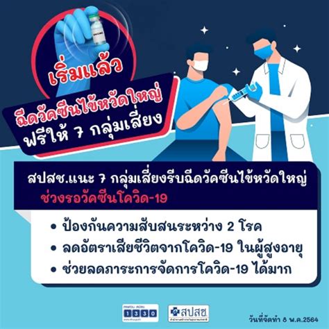 วัคซีนป้องกันไข้หวัดใหญ่ ชนิด 4 สายพันธุ์ (fluquadri®) ราคาเข็มละ 387 บาท รวมค่าบริการทางการแพทย์จะอยู่ที่ประมาณ 490 บาท. ฉีดวัคซีนไข้หวัดใหญ่ วัคซีนโควิด-19 กลุ่มเป้าหมายเดียวกัน ...