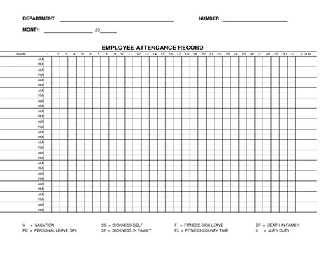 2021 Printable Attendance Tracker Calendar Template Printable
