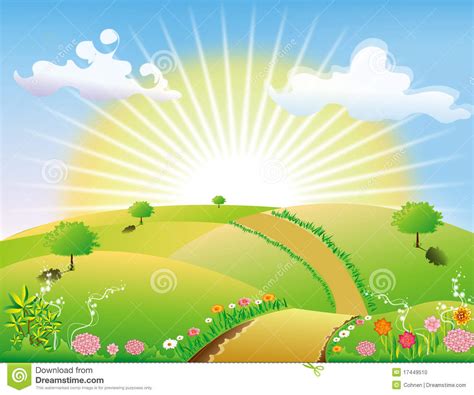 Abstract Nature Landscape Sun Sky Road Stock Photo Image 17449510