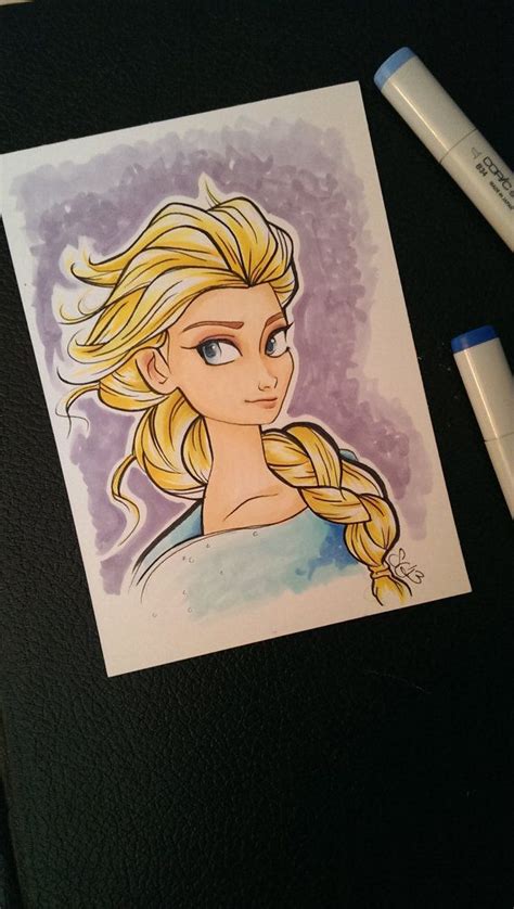 Elsa Frozen Marker Drawing By ShelbyGoelz On Etsy 22 00 Frozen Stuff