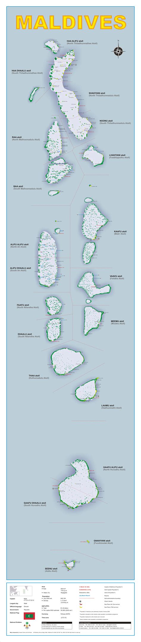 Large Detailed Administrative Map Of Maldives Maldives Large Detailed