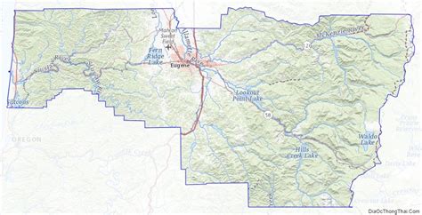 Map Of Lane County Oregon