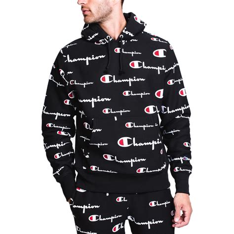 Champion Reverse Weave Pullover Hoodie All Over Print Mens Style