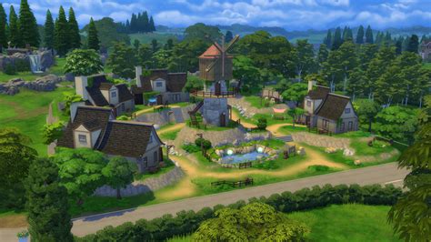 Heres Genshin Impacts Springvale Village In The Sims 4 Pcgamesn