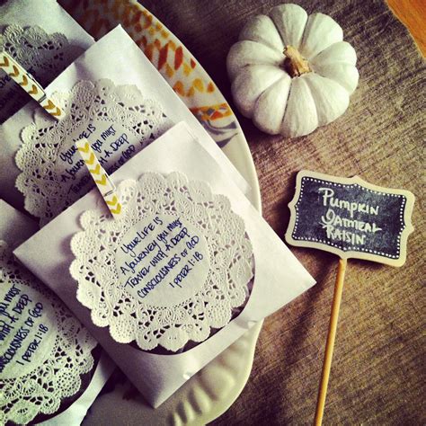 Ladies gifts & present ideas. Women's Church Retreat Favors/Treat with pumpkin oatmeal ...