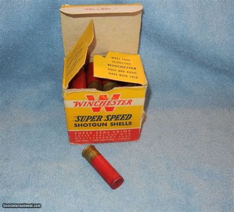 full box of 25 vintage winchester super speed shotgun shells 20 ga free shipping