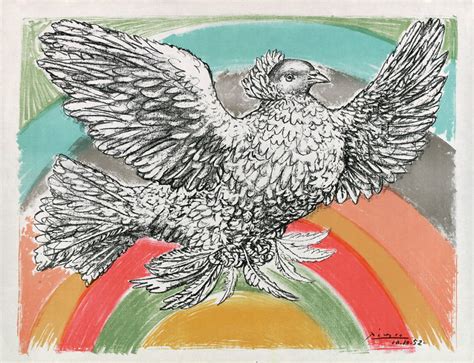 Pablo picasso taube 60x80 kunstdruck. Picasso: Von den Schrecken des Krieges zur Friedenstaube ...