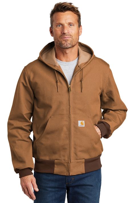 Carhartt Embroidered Mens Thermal Lined Duck Active Jacket Queensboro