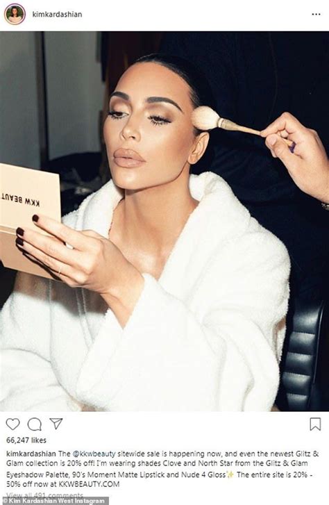 Kim Kardashian Plugs Her Kkw Cosmetic Line Kim