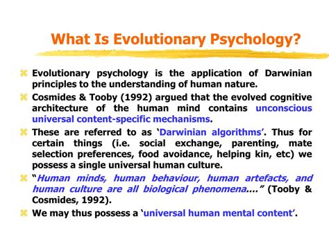 Ppt Evolutionary Psychology Lecture 2 What Is Evolutionary
