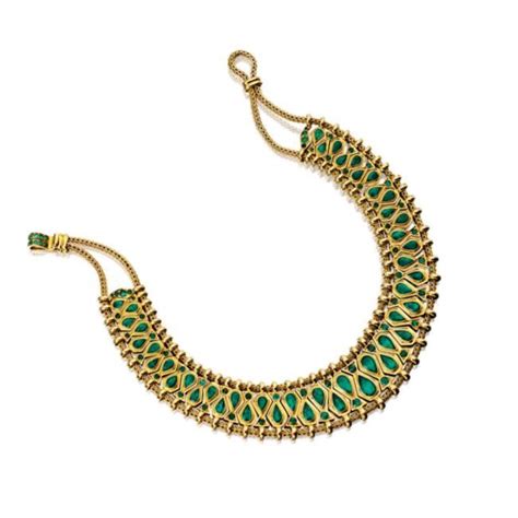 Gold And Emerald Hindou Necklace René Boivin 1950s Alainrtruong