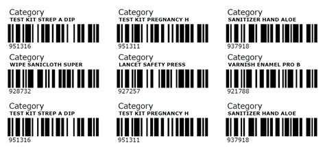 Printable Barcode Labels
