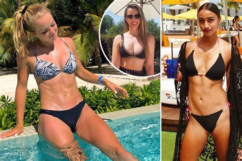 Britains Female Tennis Stars Show Off Beach Bods In Bikinis As They