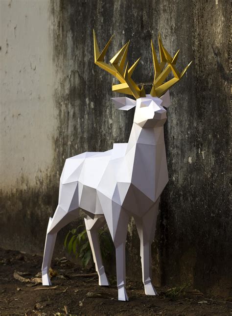 Papercraft 3d Deer Low Poly Papercraft 3d Papercraft