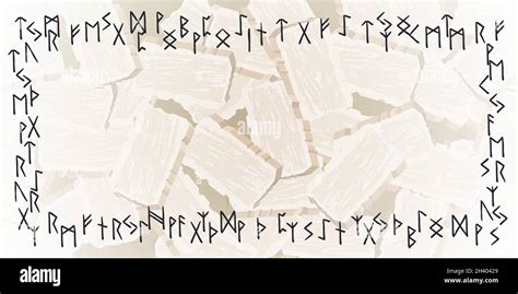 Runen Ethnischen Muster Runenalphabet Futhark Alte Nordische Okkulte