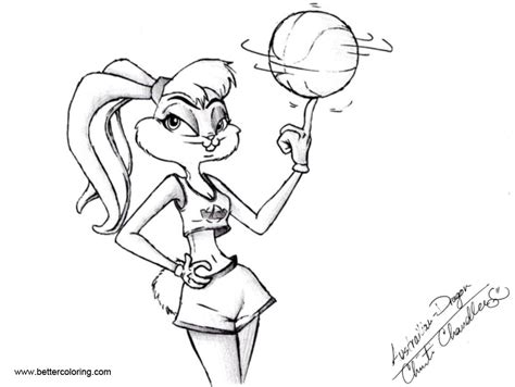 Space Jam Coloring Pages Lola Bunny by austrailian dragon - Free