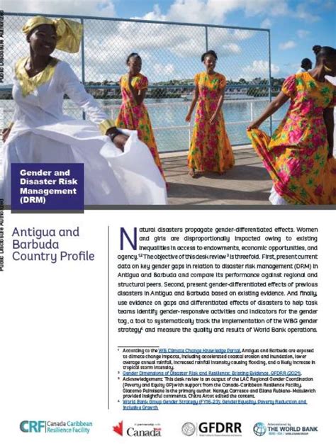 Gender And Disaster Risk Management Drm Antigua And Barbuda Country Profile Preventionweb