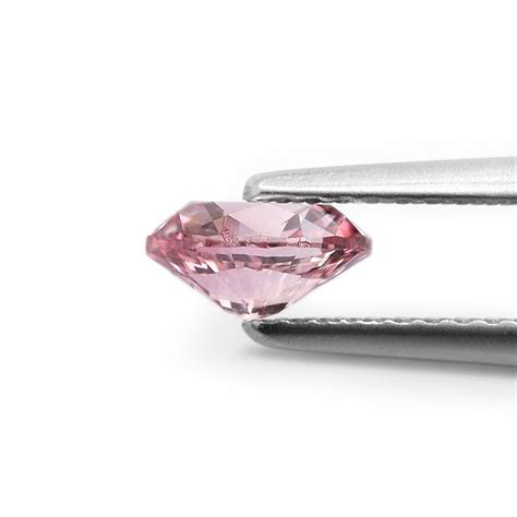 075 Carat Fancy Intense Pink Diamond 4pr Oval Shape Si2 Clarity
