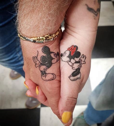 Mickey Mouse And Minnie Mouse Couple Tattoos