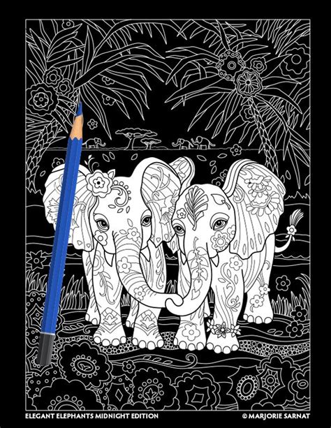 736 x 1056 file type: Twins Together - Marjorie Sarnat | Elephant day, Coloring ...