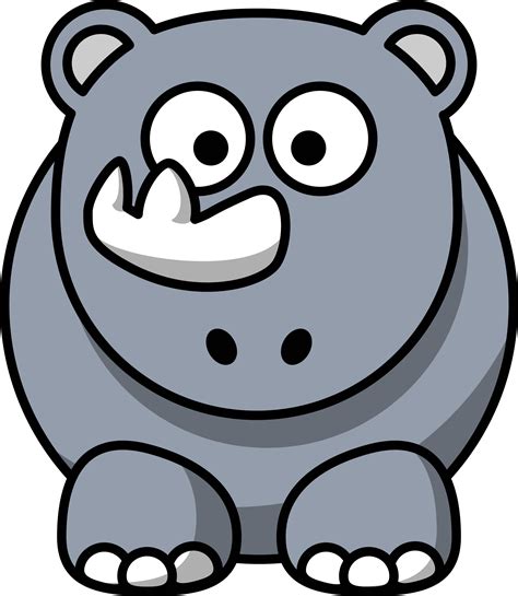 Clipart Cartoon Rhino