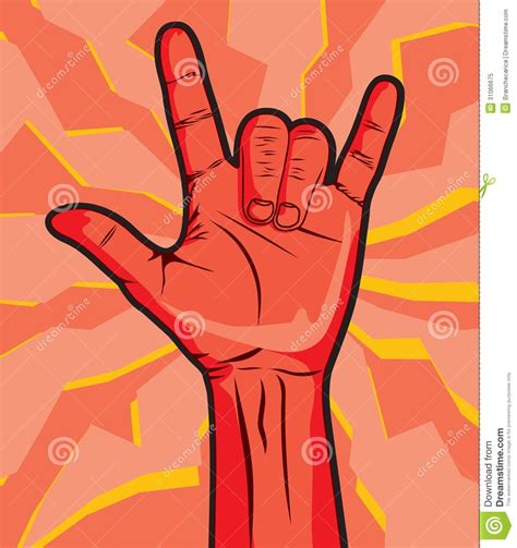 Rock And Roll Sign Stock Vector Illustration Of Evil 31066675