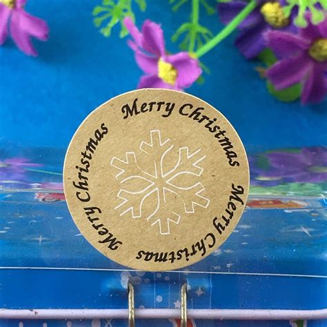 Free Shipping Merry Christmas Sticker Labels Kraft Christmas T Labels Handmade Baking Biscuit