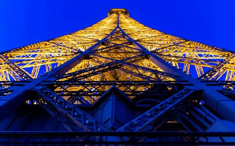 Wallpaper 1920x1200 Px Blue Eiffel Tower France Metal Paris