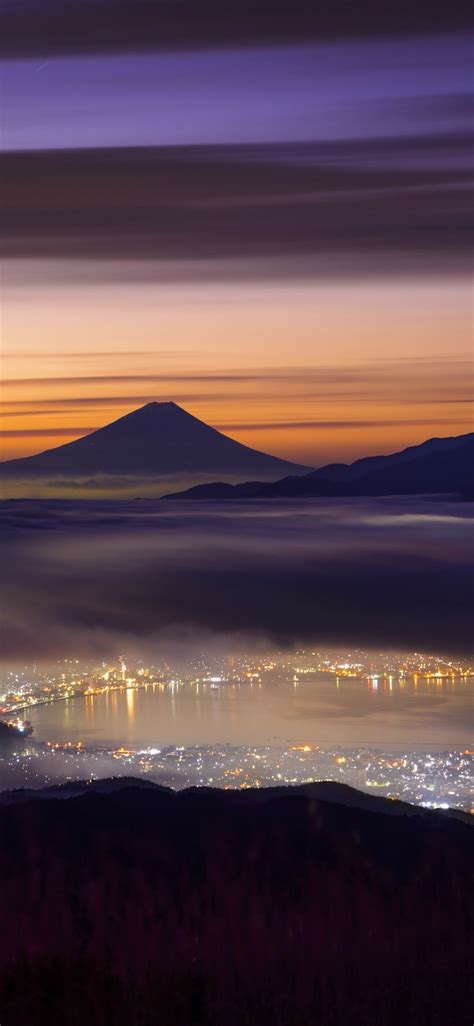 1125x2436 Resolution Mount Fuji 4k Japan Photography Night Iphone Xs