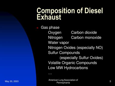 Ppt Health Effects Of Diesel Exhaust Powerpoint Presentation Id191839