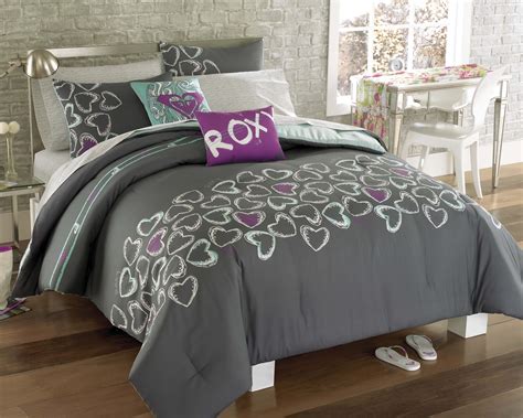 Bush furniture somerset headboard, dresser and nightstand bedroom set in ash gray. full bedding sets for women | Roxy Heart And Soul Full Bed ...