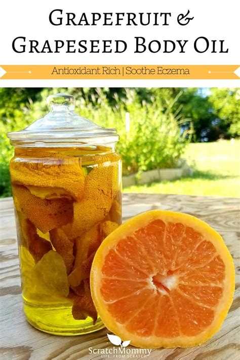 Maybe you would like to learn more about one of these? DIY Grapefruit and Grapeseed Body Oil Recipe - Scratch Mommy