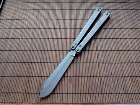 Balisong Atroposknife Fortress 2 Spy Stonewash Blade Knives