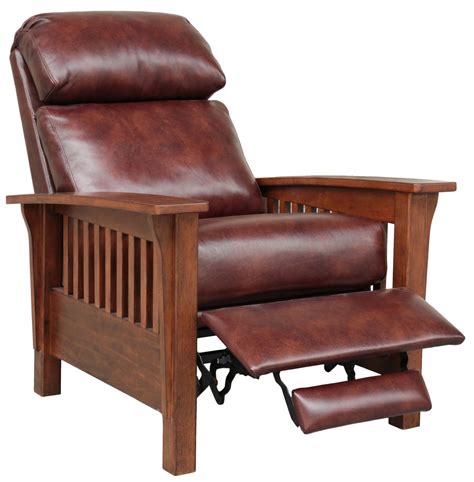 Barcalounger Mission Wood And Leather Recliner Lift And Massage Chairs