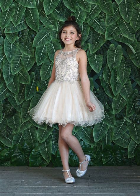 Tween Girls Short Jeweled Dress With Glitter Skirt By Calla Ty013 Abc