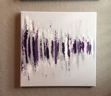 Purple And Grey Abstract Art Painted With Acrylic Paint 12x12 30