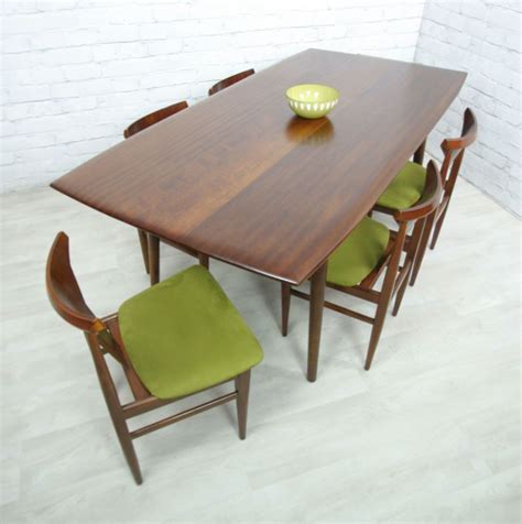 Mid century modern dining chair reproductions are slim and more on the modern end. RETRO VINTAGE TEAK MID CENTURY DANISH STYLE DINING TABLE ...