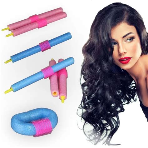 Hot 12pcs Flexi Rods Soft Foam Hair Curlers Makers Bendy Twist Hair Diy Styling Rollers High