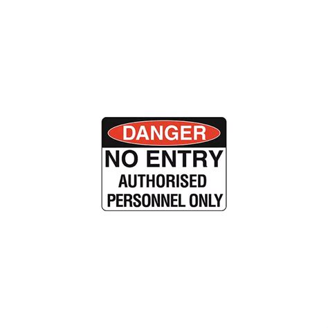 Safety Sign ‘danger No Entry‘ 450x300mm Metal From Bst Group