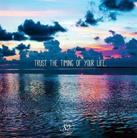 Trust The Timing Of Your Life Its All Given To You At The Exact Time