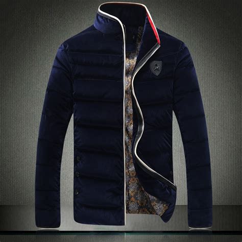 Coat Men 2015 Mens Winter Jacket Velvet Padded Cotton Man