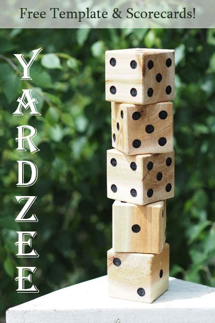 Diy Yardzee Yard Dice Free Template And Scorecards
