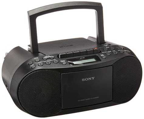 Sony Cfds Blk Cd Mp Cassette Boombox Home Audio Radio Black With Aux Cable Amazon