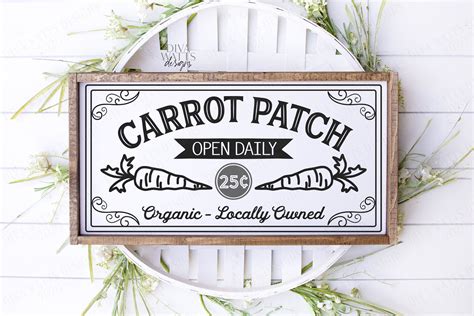 Carrot Patch Open Daily Locally Owned Organic Easter SVG (479320